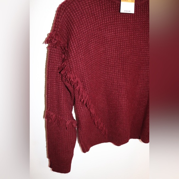 Michael Kors | merlot fringe sweater - Picture 5 of 7